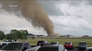 Powerful tornado rips through Indiana neighborhood [upl. by Drawyah586]