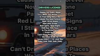 Drivers License Olivia Rodrigolyrics youtubeshorts [upl. by Adnahc141]