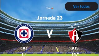 CLUB DE FUTBOL CRUZ AZUL 🚂💙 🆚 ATLAS  JORNADA 23  EFOOTBALLMOBILE25 MODOLIGAMX [upl. by Annil]