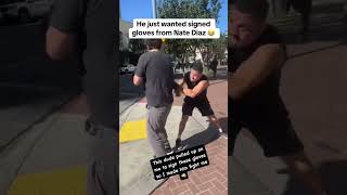 Nate Diaz is a man of the people 😅 via natediaz209IG shorts [upl. by Ridley777]