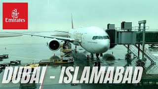 Trip Report  Emirates Airlines Economy Class  Dubai  Islamabad  Boeing 777300ER [upl. by Ainezey]