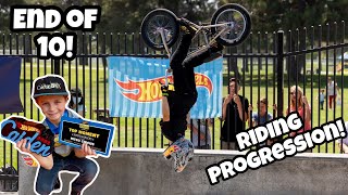 End of 10 Caidens Freestyle BMX Riding Progression [upl. by Jandel176]