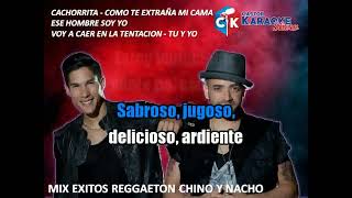 karaoke mix reggaeton chino y nacho ft calle ciega CalleCiegaOficial lachinoynachomania [upl. by Onfre]