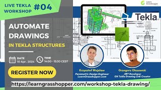 AUTOMATE DRAWINGS IN TEKLA STRUCTURES FREE WORKSHOP [upl. by Atkins911]