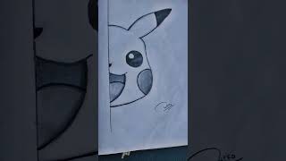 Pikachu half face easy drawing 🎨🎨🖌️🤗🤗🤗🤗 [upl. by Narahs]