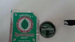 Schnupftabak Review Pöschl Spearmint [upl. by Nalon149]