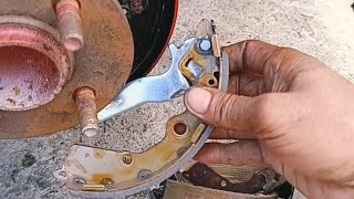 how to replace brake shoe kia picanto [upl. by Eniowtna]