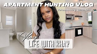 VLOG LETS GO APARTMENT HUNTING  APARTMENT HUNTING IN JOHANNESURG SOUTH AFRICA 🇿🇦 2022 [upl. by Acemat]