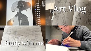 【ArtVlog】 My Journey to Becoming a Pro Illustrator in Japan  Daily Practice Routine [upl. by Nanon]