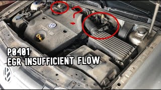 VW ALH TDI Diagnosing P0401 EGR Insufficient flow [upl. by Harraf]