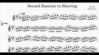 Second Exercise in SlurringViolin l Metronome 6080100 BPM Honeyman Tutor l V4 Violin [upl. by Tisman539]