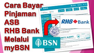 Cara Bayar Pinjaman ASB RHB Bank atau Bank Lain melalui myBSN [upl. by Hepzi]