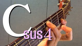 하루10분 통기타 Csus4 코드 소리 amp 모양 중급 Csus4 chord guitar lesson  기타솔져 [upl. by Aynotel]