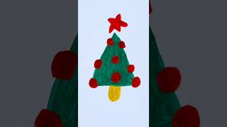 Christmas tree acrylic painting for kids painting art christmastree [upl. by Sabrina429]