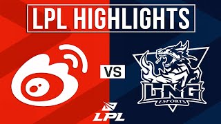 WBG vs LNG Highlights ALL GAMES  LPL 2024 Worlds Regional Qualifier  Weibo Gaming vs LNG Esports [upl. by Luiza]