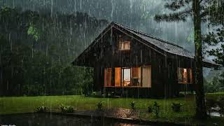 🔴HEAVY RAINRainy Night Bliss Relaxation Music For Sleep With Rain Sounds [upl. by Reiche]