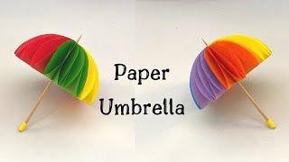 How to make paper umbrella  easy paper crafts for kids [upl. by Eimme988]