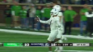 Georgia Southern vs Marshall Highlights 101224 [upl. by Aihtekal453]