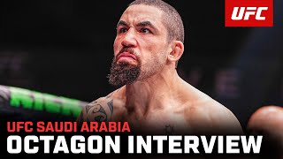 Robert Whittaker Octagon Interview  UFC Saudi Arabia [upl. by Naujal]