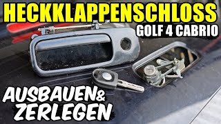 VW GOLF 4 CABRIO HECKKLAPPENSCHLOSS AUSBAUEN amp ZERLEGEN TUTORIAL  ANLEITUNG [upl. by Nivloc272]