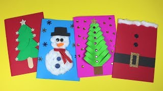 DIY Christmas Card Ideas  Christmas Craft for Kids [upl. by Adlai747]