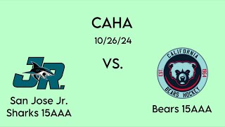 SJ Jr Sharks 15AAA vs Bears Game 3 [upl. by Odnalo]