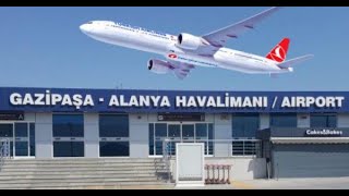 Turkish Airlines Boeing 737 800NGXu Landing Gazipasa Airport Alanya [upl. by Gasper277]