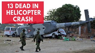 13 people dead after helicopter surveying damage from an earthquake crashes [upl. by Xuerd]