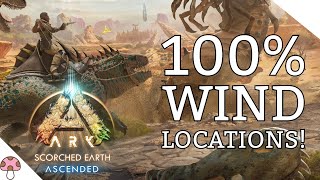 100 Wind Locations on Scorched Earth Ark Survival Ascended [upl. by Kcirtapnhoj]