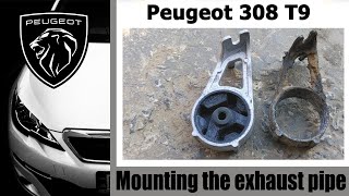 Mounting of the exhaust system Peugeot 308 T9 [upl. by Milson]