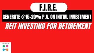 REIT InvIT investing for retirement or your FIRE plan A MUST for retirement portfolio India stocks [upl. by Porche]