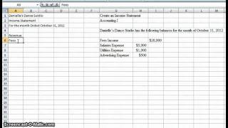 Create a Single Step Income Statement [upl. by Roana]