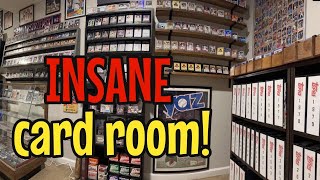 You Have To See This Baseball Card Collectors Epic Room [upl. by Ozner]