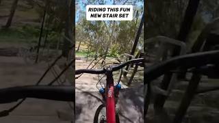 Riding this fun new stair set gopro pov  urban mtb [upl. by Doxia]