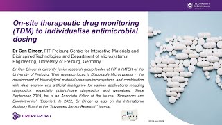 On site therapeutic drug monitoring TDM to individualise antimicrobial dosing Dr Can Dincer [upl. by Rox]