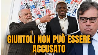 CASO OSIMEHN DE LAURENTIIS IN PROCURA ACCUSA GIUNTOLI SCANDALOSO [upl. by Otto]