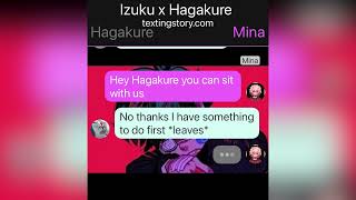 Izuku x Hagakure one shot Depressed Deku Texting story 16 [upl. by Nywg38]