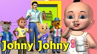 Johny Johny Yes Papa Nursery Rhyme 1  Kids Songs  3D Animation Rhymes For Children [upl. by Aerdnwahs]