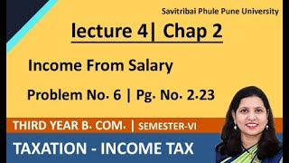 How to calculate Taxable Income from Salary  Problem No6 Pg No 223 [upl. by Aneerb]