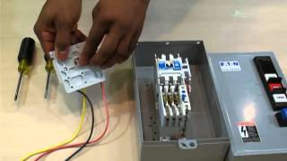 Eaton CutlerHammer Installing A HandOffAuto Kit on Enclosed Motor Control [upl. by Kendry]