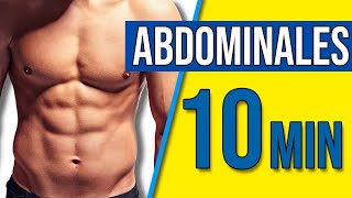 RUTINA de ABDOMINALES en 10 MINUTOS  FORTALECER ABDOMEN en CASA [upl. by Ecreip]