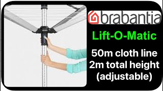 Brabantia LiftOMatic Cloth dryer 50m unboxing [upl. by Llenrahc161]