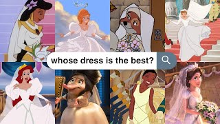 ranking EVERY animated disney wedding dress 💒💍😘 [upl. by Elmer]