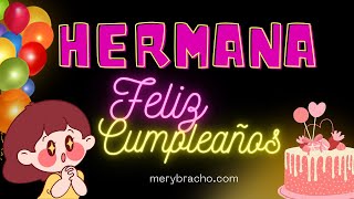 😍 Tarjeta Cristiana de Cumpleaños para una Hermana 🎂 Frases lindas de felicitaciones a hermana 🎁 [upl. by Oringa]