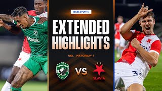 Ludogorets vs Slavia Praha Extended Highlights  UEL League Phase MD 1  CBS Sports Golazo [upl. by Enneibaf]