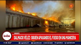 Siguen apagando el incendio en una manicera de Dalmacio Vélez [upl. by Orland]