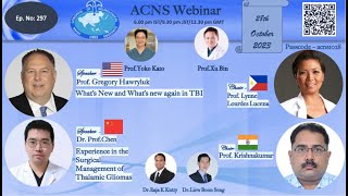 ACNS Webinar  Oct 28  Whats New in TBI amp Surgery of Thalamic Gliomas [upl. by Anedal]