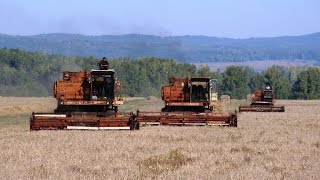 Combines DON1500A and 1500B  Комбайны ДОН1500А и 1500Б [upl. by Jarv]