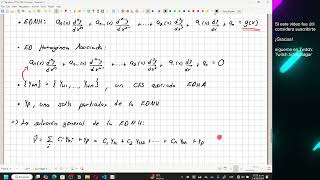 EDOCM  43 Ecuaciones diferenciales con coeficienes constantes [upl. by Drabeck]