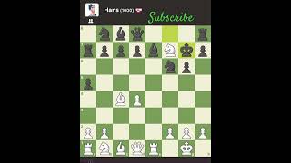 Réti Opening Kingside Fianchetto Variation Hans 1000 Bot chess [upl. by Nilac300]